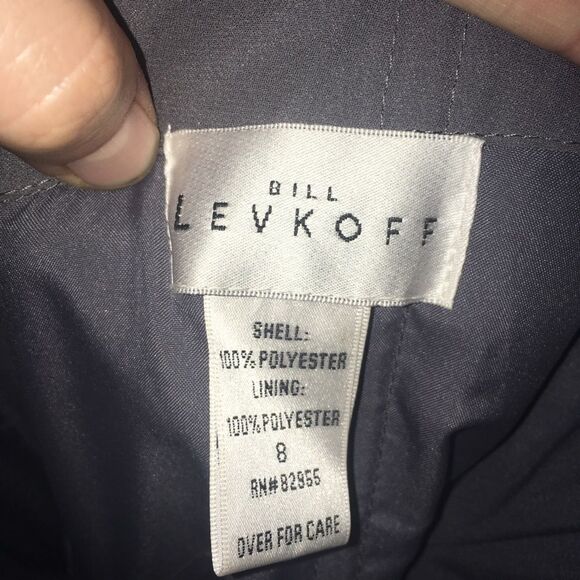 Bill Levkoff whimsical slate elevated basics black tie prom dress - Picture 2 of 4